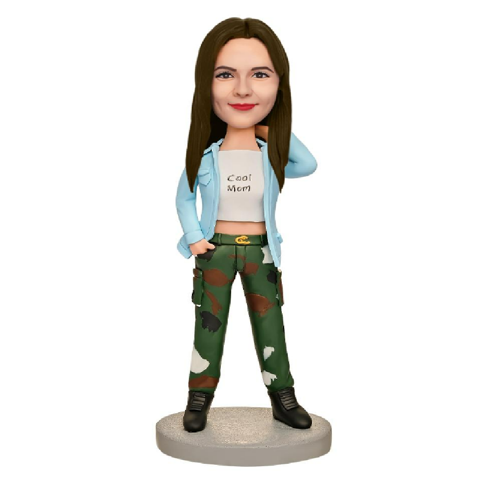 Cool Mom Custom Bobblehead with Engraved Text