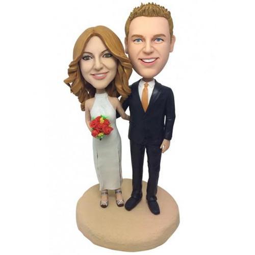 Wedding With Cheongsam Custom Bobblehead With Engraved Text