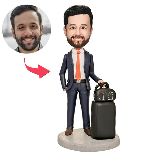 World Traveler Executive Custom Bobbleheads With Engraved Text