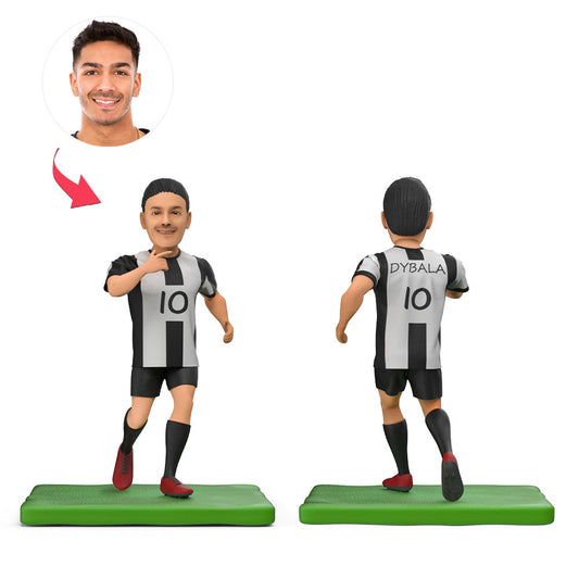 Soccer Stars Argentina Dybala Jersey Celebrates Scoring Custom Bobblehead With Engraved Text