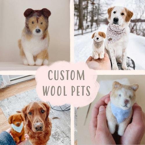 Custom Dog Needle Felt Body/Head